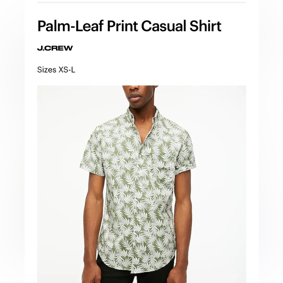 EUC J Crew palm print flex slim cut short sleeve shirt - Picture 2 of 7